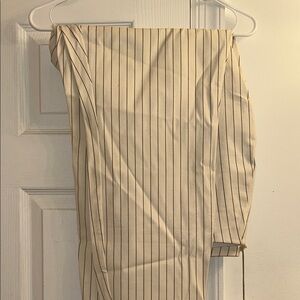 Target Cream Pinstripe Wide Leg Pants